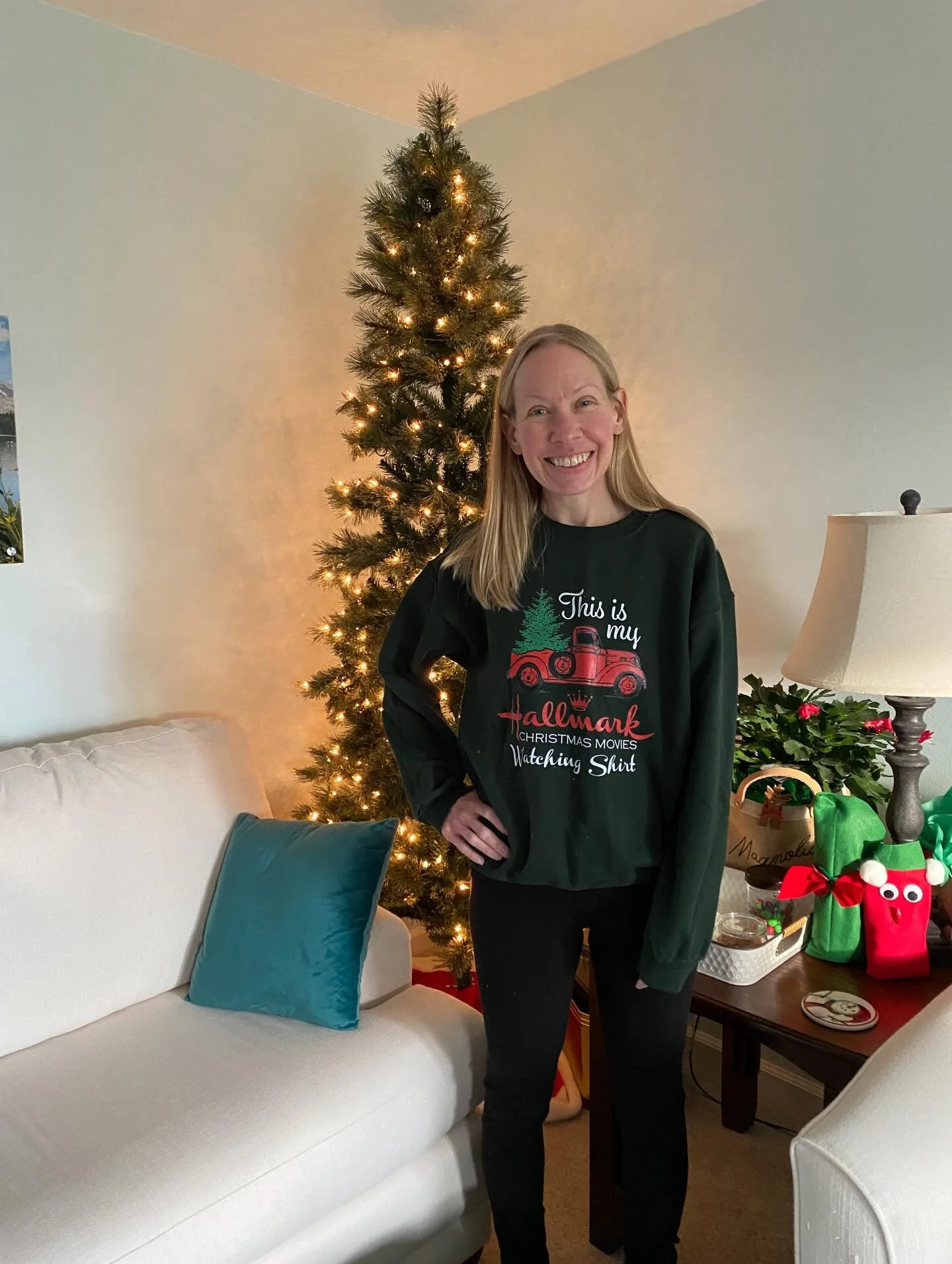 &lsquo;Twas the night before Christmas and all through the house every Hallmark holiday movie was playing, so I wore the perfect blouse!

Really it&rsquo;s a sweatshirt, but that wouldn&rsquo;t rhyme, now would it? 😂 My mom &amp; I have basically wa