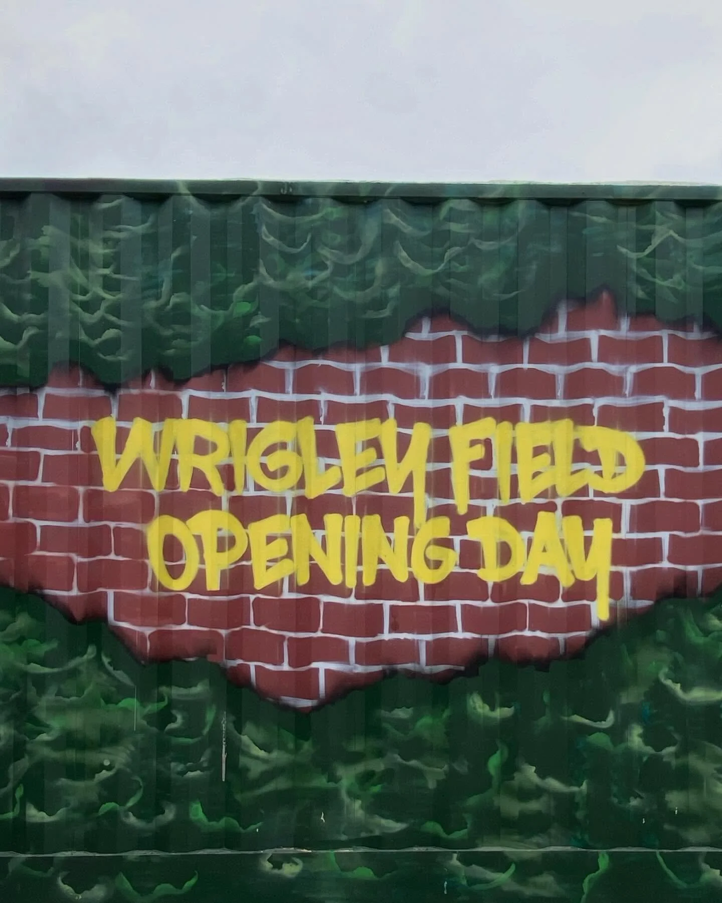 Happy MLB opening day! Go Cubbies, Go! ⚾️ #wrigleyfield #openingday #streetart