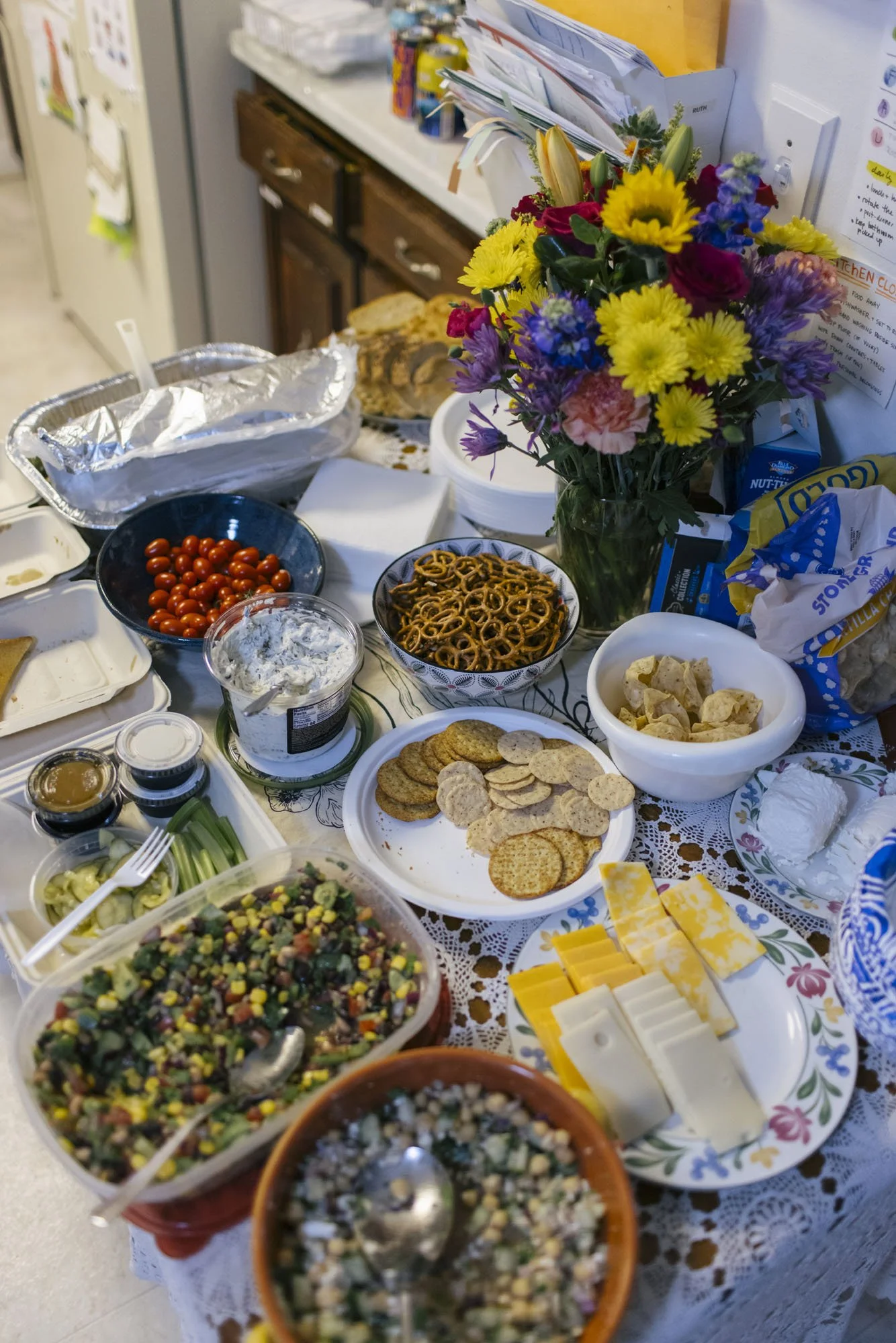  The community that showed up brought and enjoyed food to share with others. 