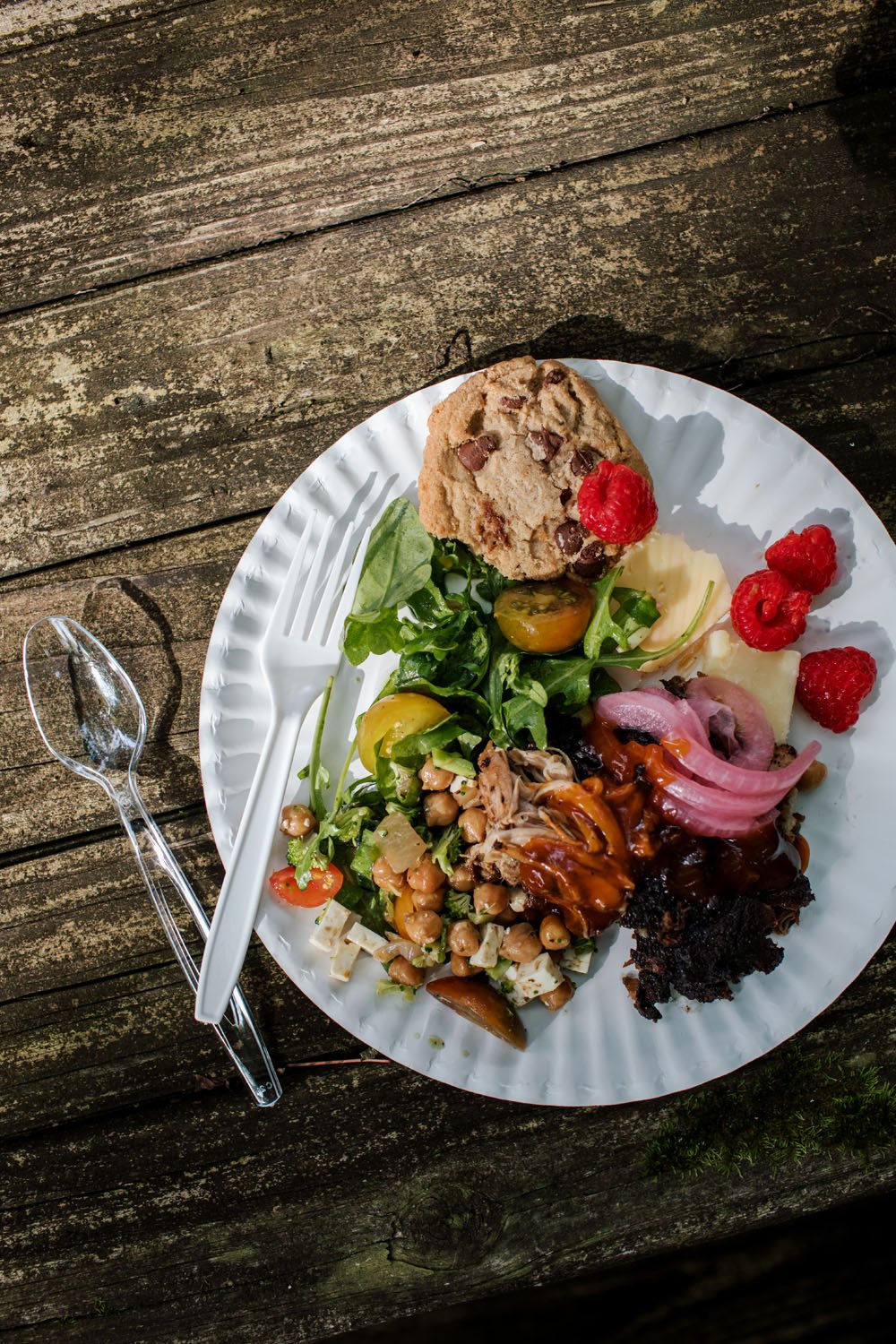 Casual picnic fair provided by guests, artists, and local restaurants.