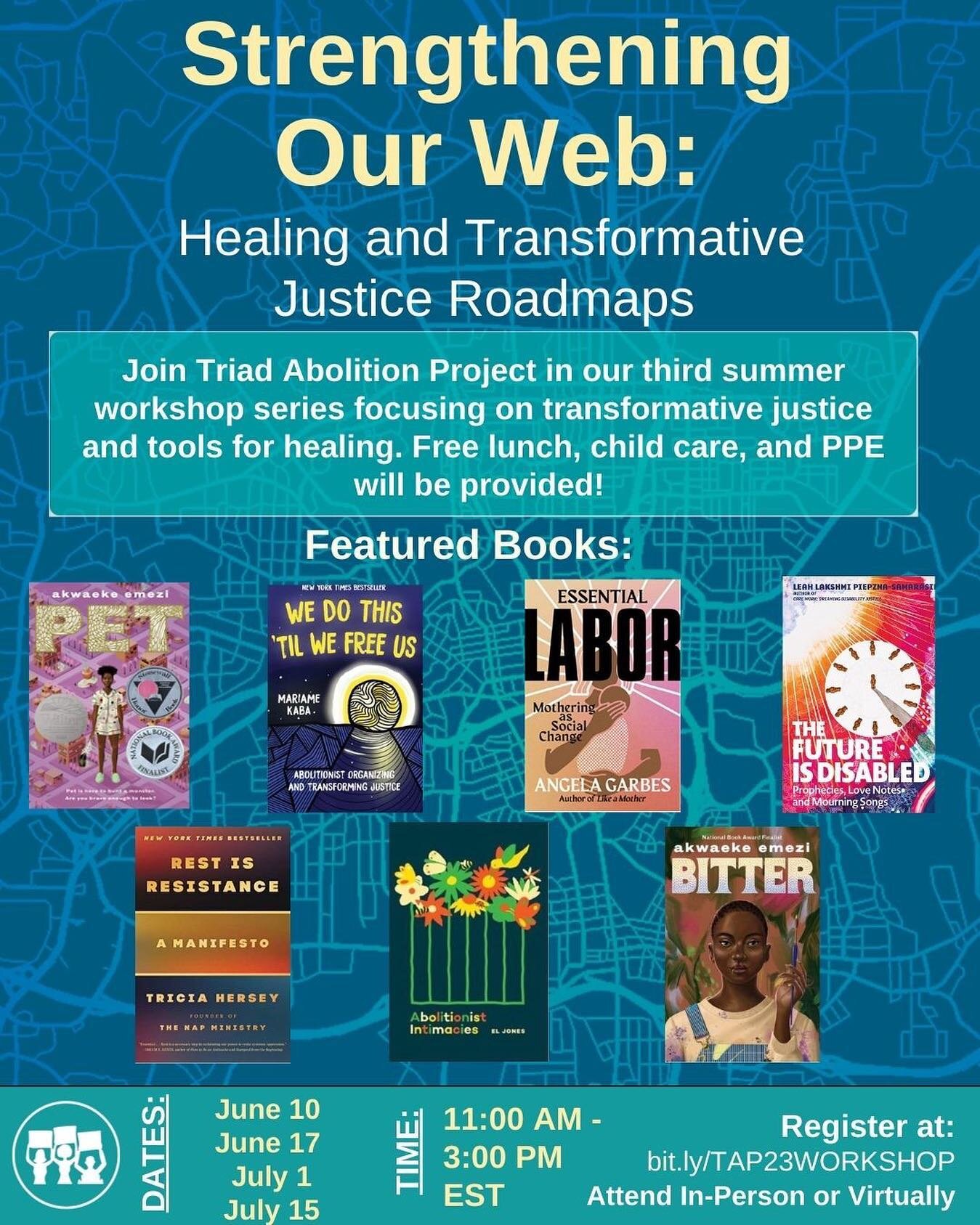 We are so excited to announce our third summer workshop series centering healing and transformative justice. The workshop will be held on four Saturday&rsquo;s from 11am-3pm EST (June 10, June 17, July 1, July 15). We will be meeting in person at 18 