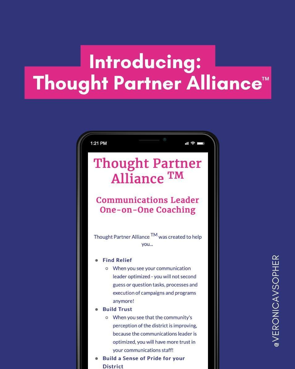 🌟 Introducing Thought Partner Alliance&trade;️: Elevate Your Communications Game! 🌟

Are you tired of second-guessing your communication strategies?
Are you seeking relief from the endless cycle of doubt?

Look no further!

Our Communications Leade