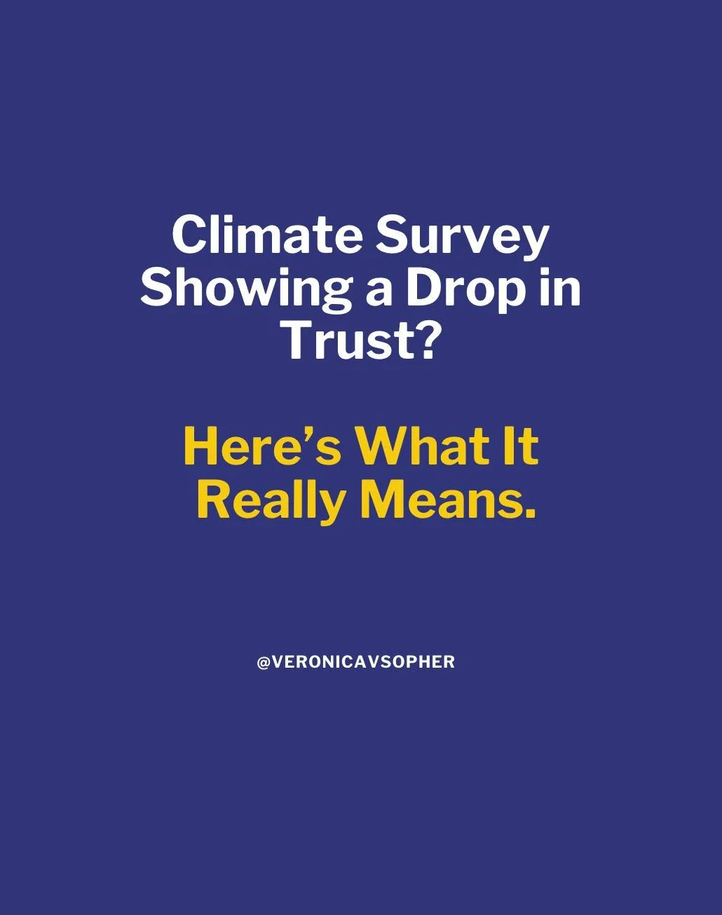 When climate surveys show trust is slipping, leaders often look for a messaging fix&hellip; but the real issue usually lives MUCH deeper.

Trust breaks in the everyday moments.

The quick interactions.
The unanswered emails.
The &ldquo;I&rsquo;m not 