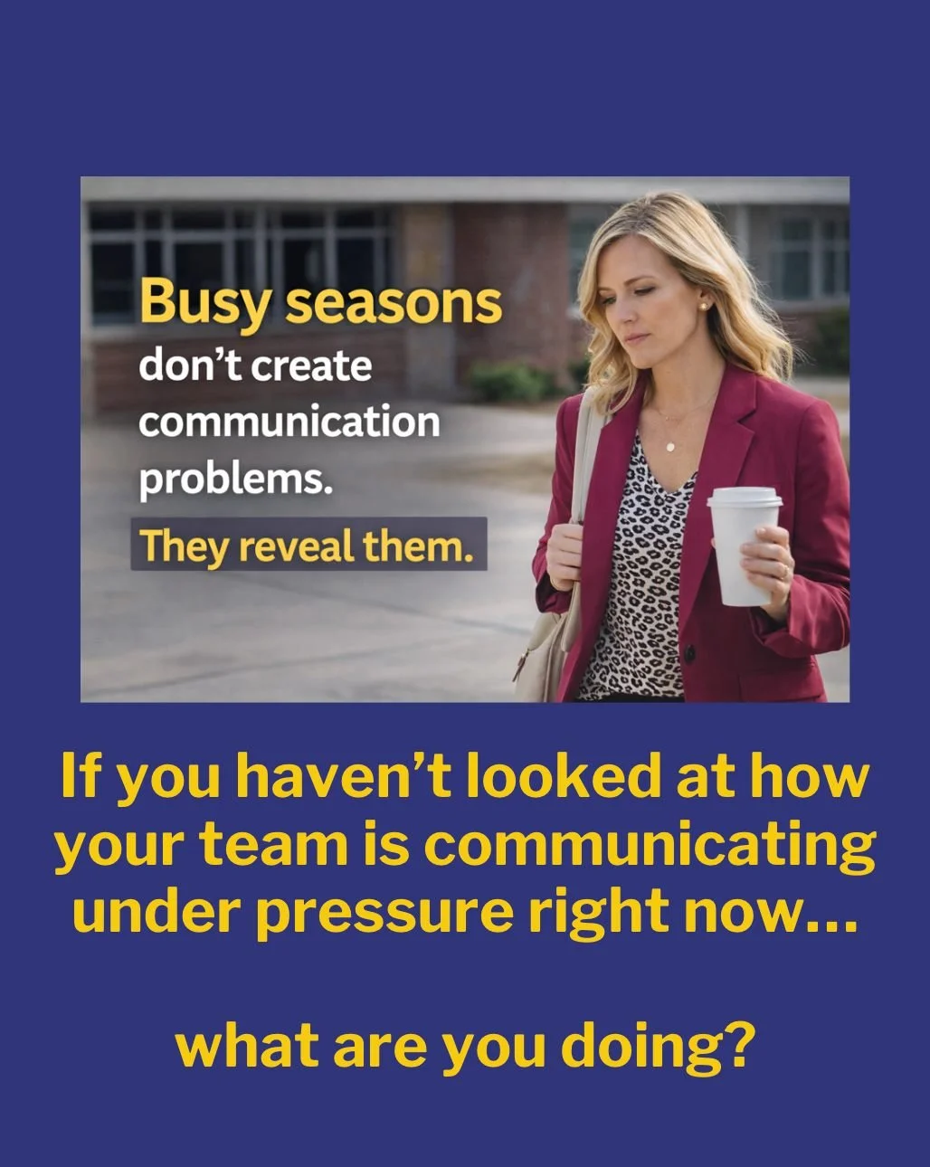 This time of year tells you everything you need to know about your systems.
When things are calm, communication feels fine.
When things get busy, the truth shows up.

Right now, I&rsquo;m seeing:
&bull; Delayed responses
&bull; Inconsistent messaging