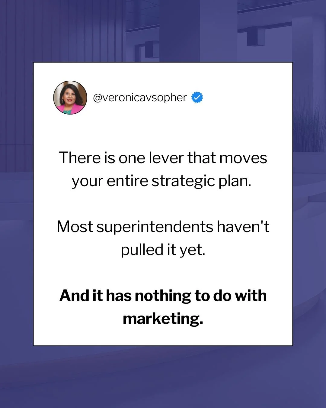 When I sit down with superintendents, I always ask the same question.
How many of your strategic plan goals trace back to trust?

Not communication. Not marketing. Not new programming.
Trust.

The kind built when a parent calls your front office and 