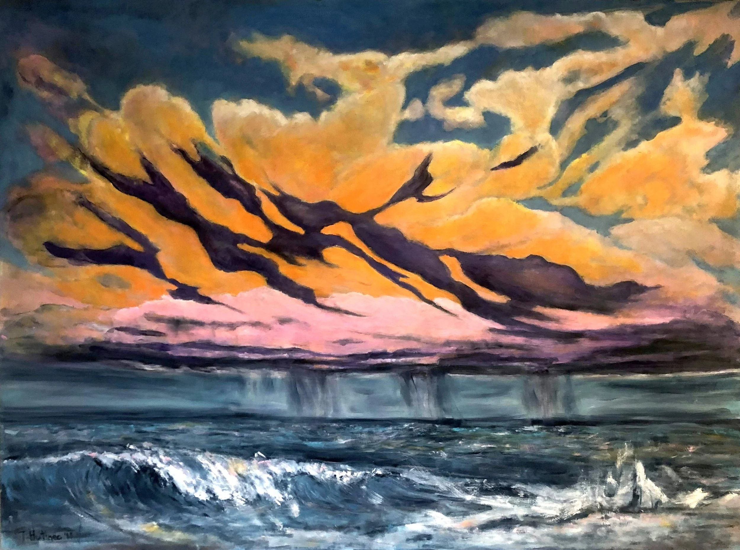 009 Tatjana Hutinec_Tripple Storm_oil on canvas 55x42