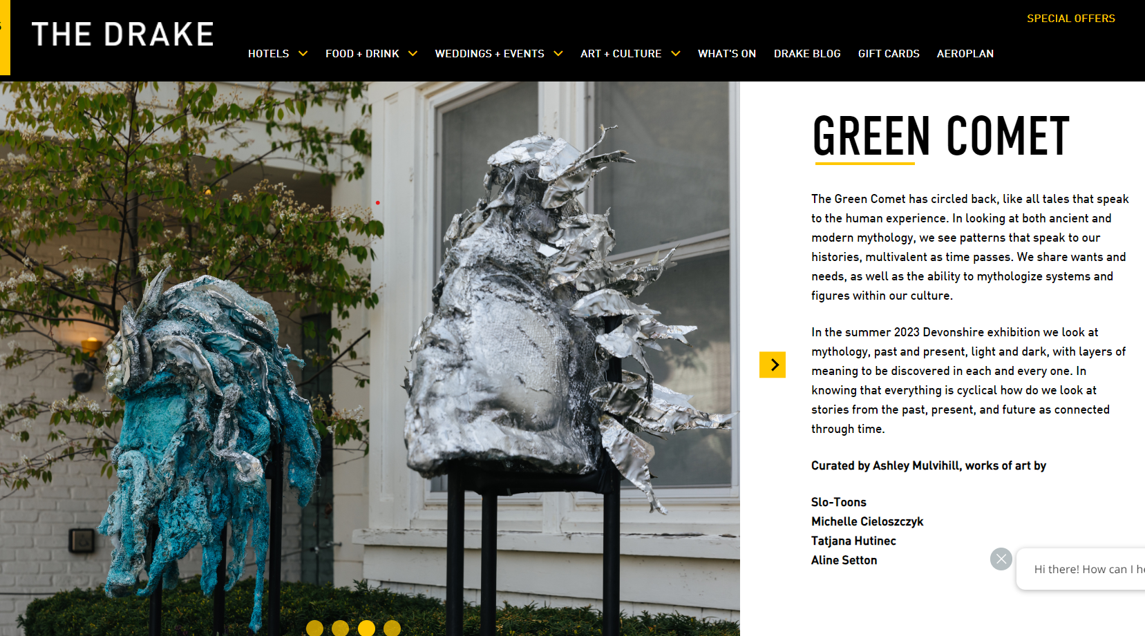 Drake Hotel Devonshire
Mixed media  
summer exhibiton - temporary installation
