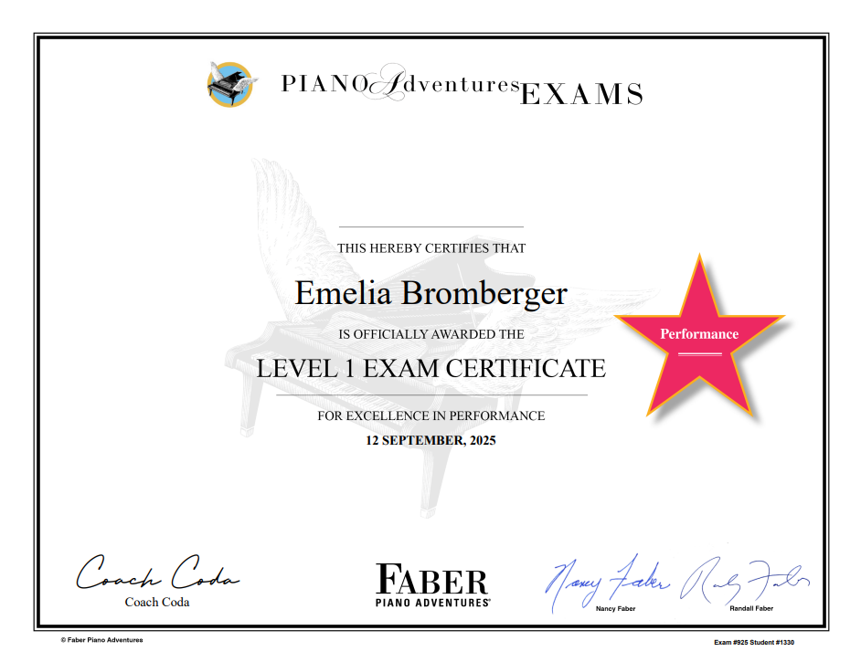 Emelia Bromberger Level-1 Certificate.PNG