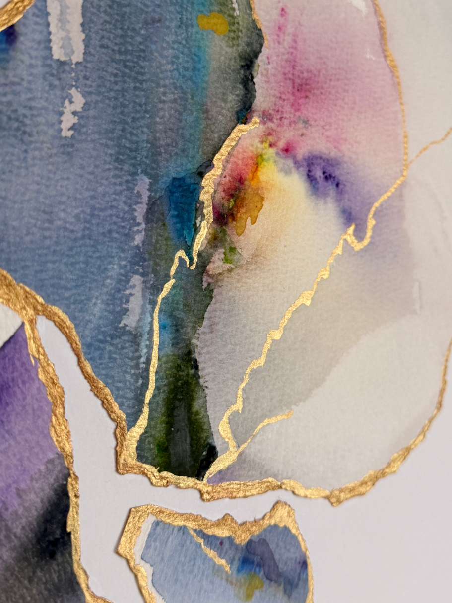 BROKEN VESSELS | 8x8 | mixed media on cradled panel (details)