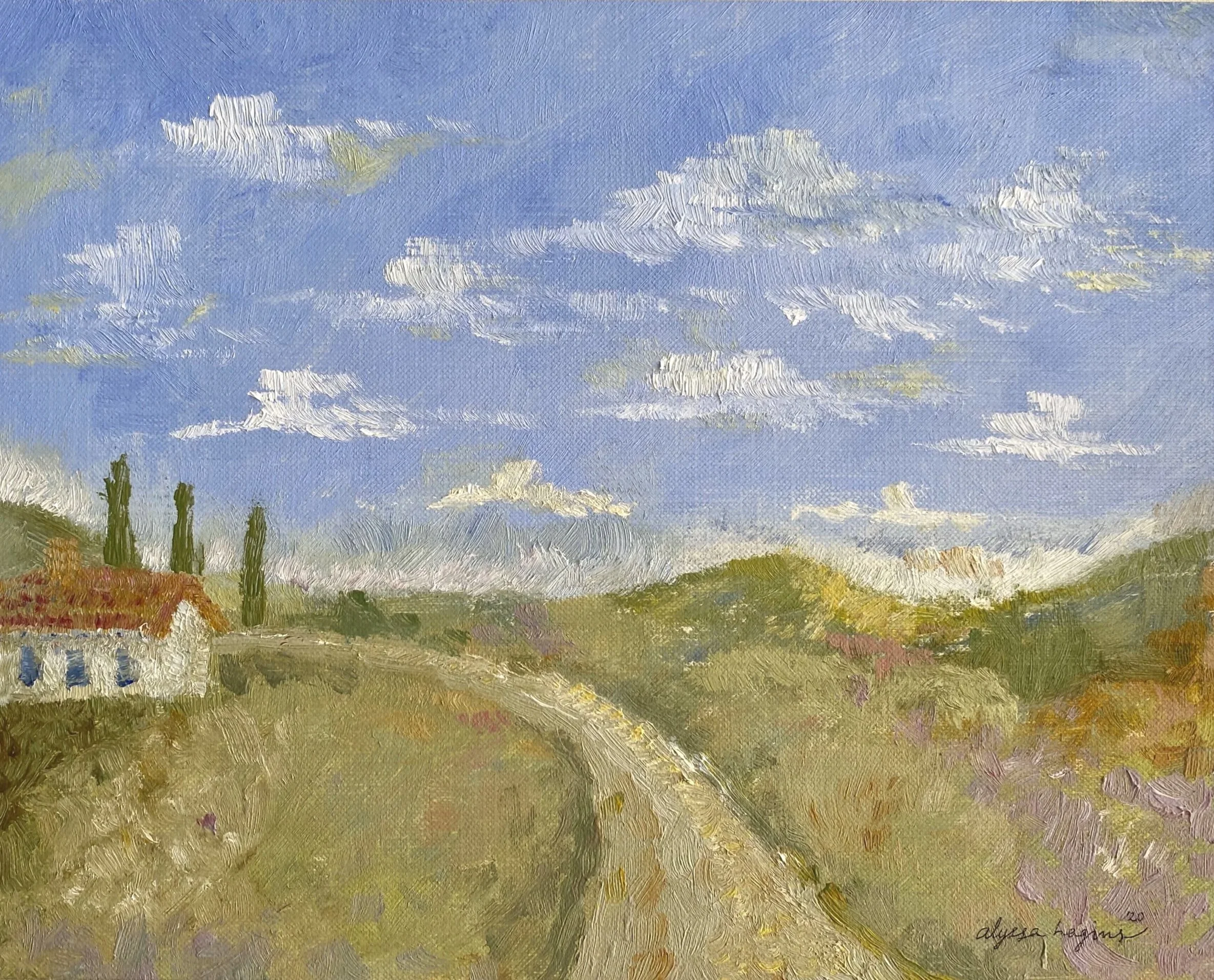 *SOLD* (COMMISSION) |FIELDS OF ARLES | 8X10 | oil on canvas paper 