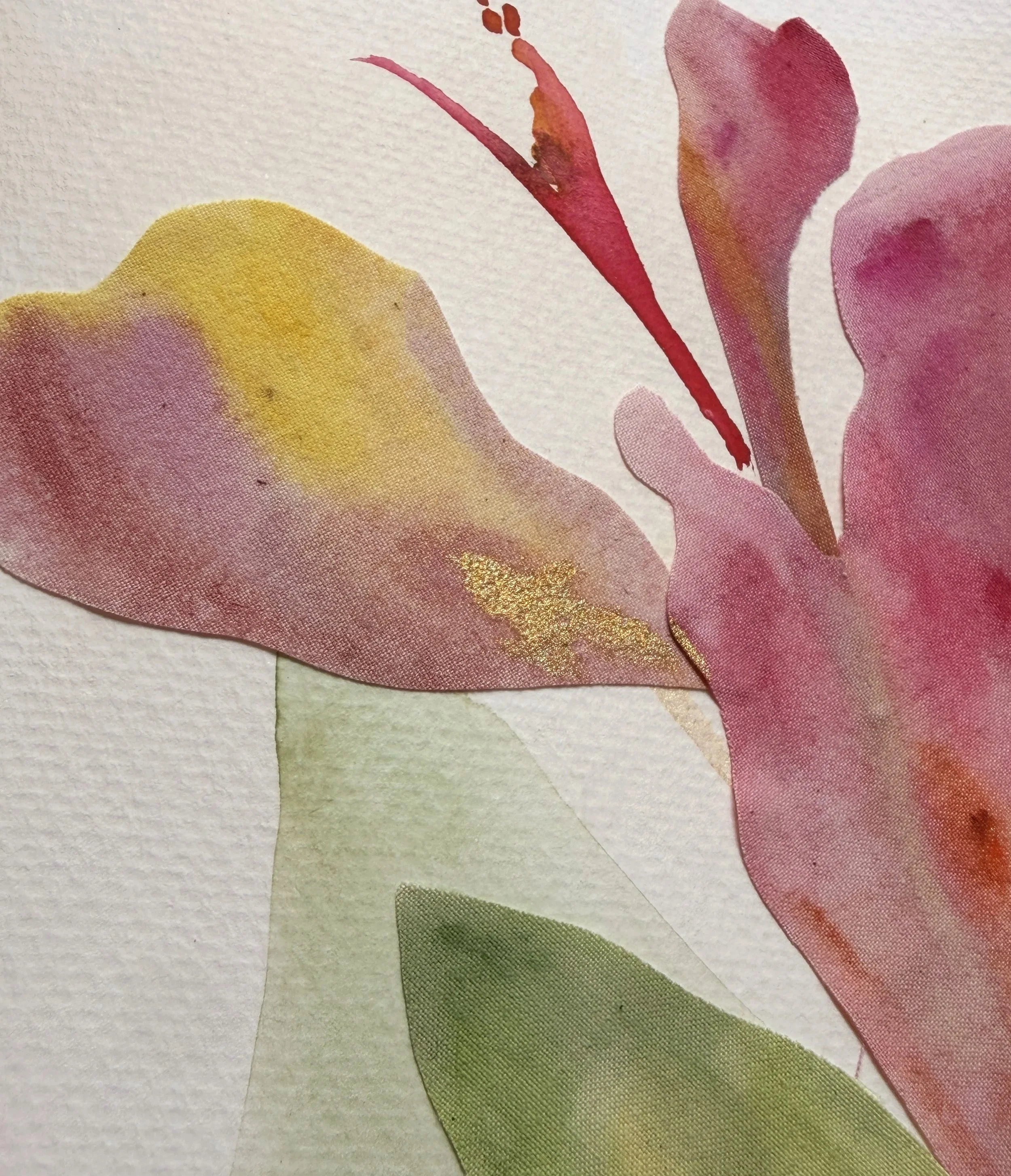 Flora 1 of the PURA VIDA SERIES | 9x12 | mixed media on paper