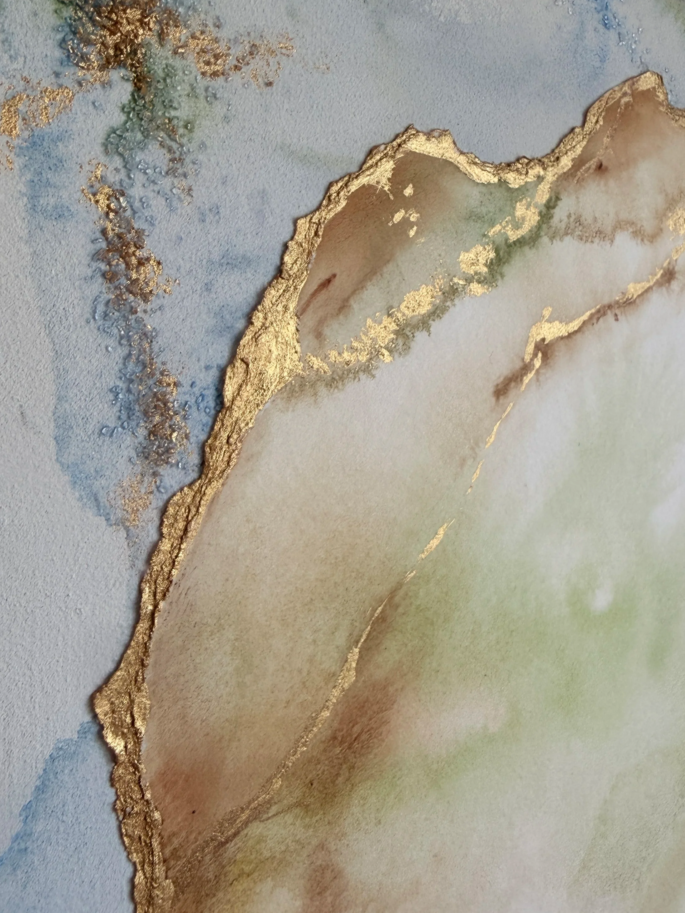 MADE NEW | 8X8 | mixed media collage on cradled wood panel (details)