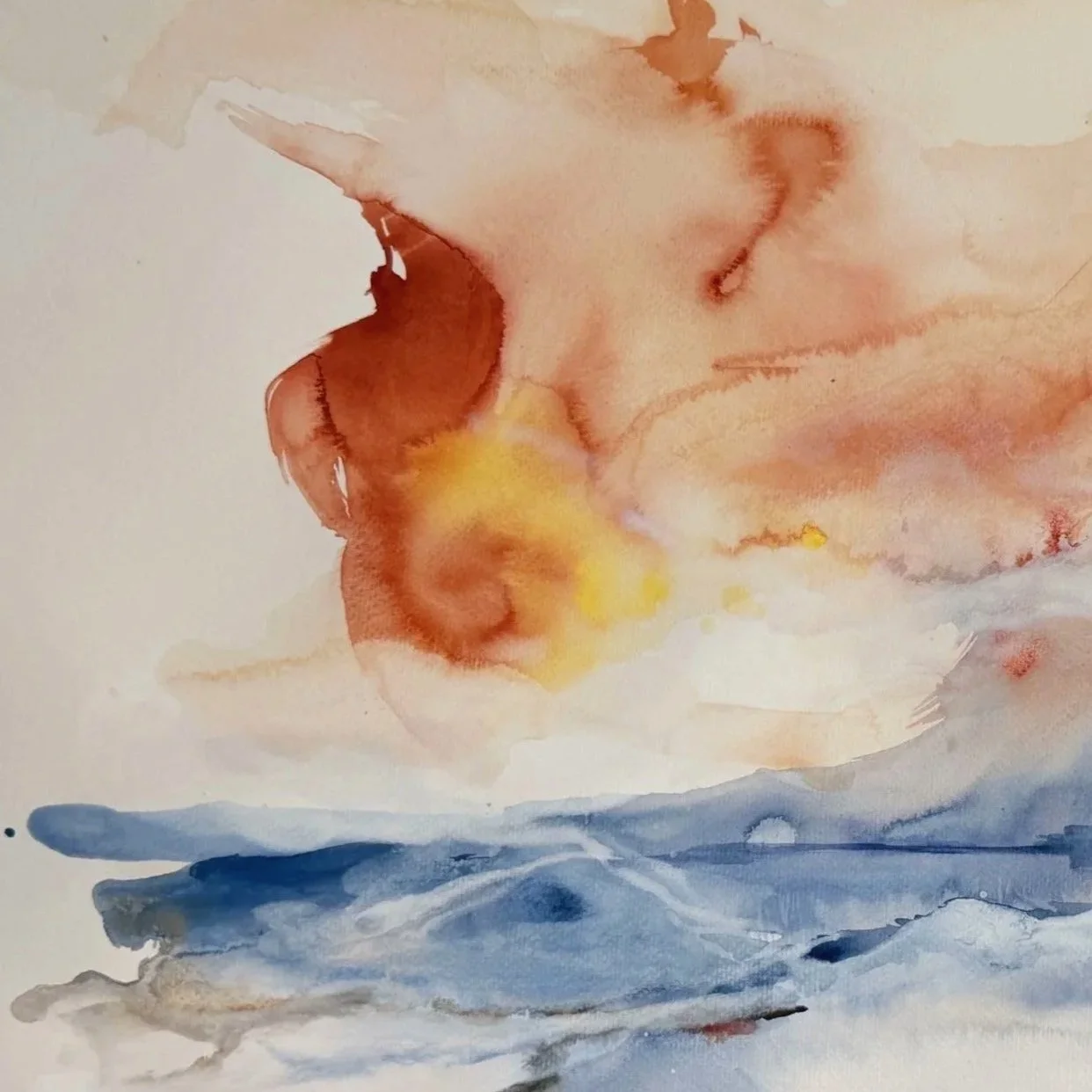 HIGH TIDE | 18X18 | watercolor on paper (details)