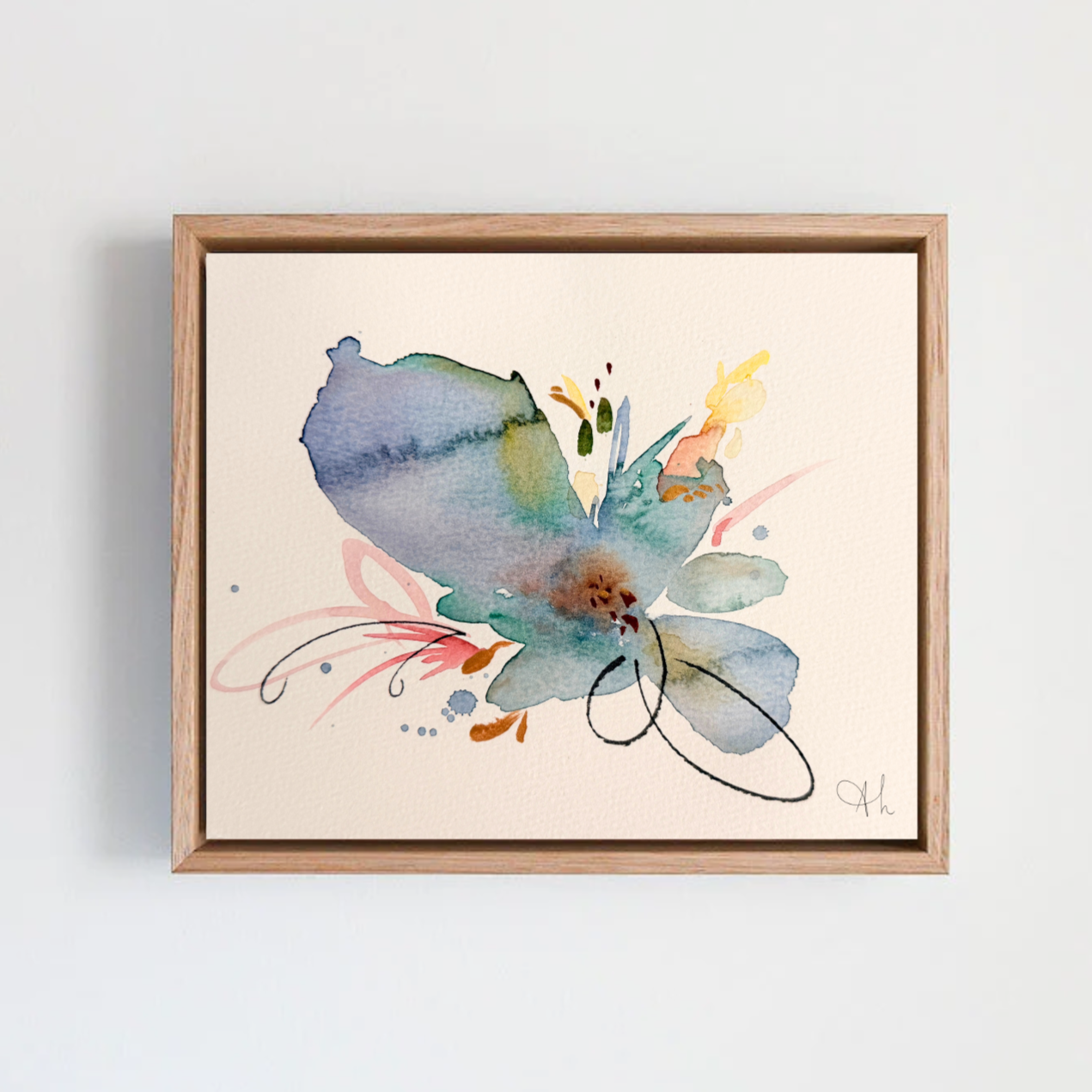 Near the Casita II (Part of the "Desert Blooms" mini series) | 5x8 | watercolor on paper, mounted on cradled wood panel