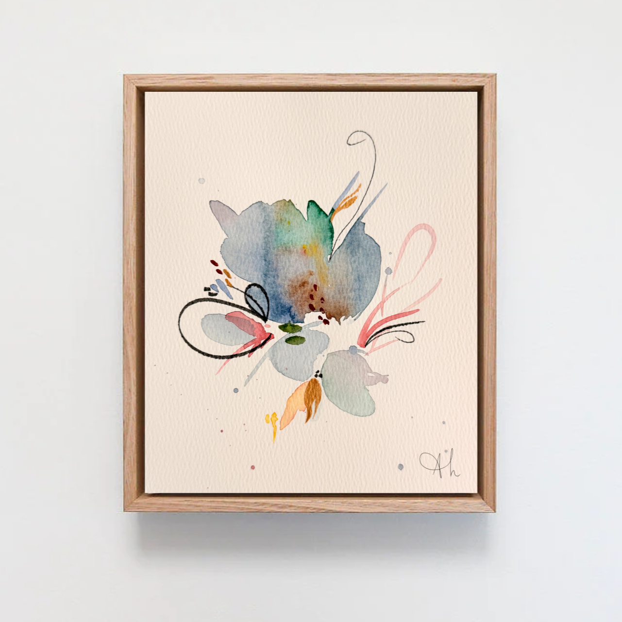 The Air is Different Here (Part of the "Desert Blooms" mini series) | 5x8 | watercolor on paper, mounted on cradled wood panel