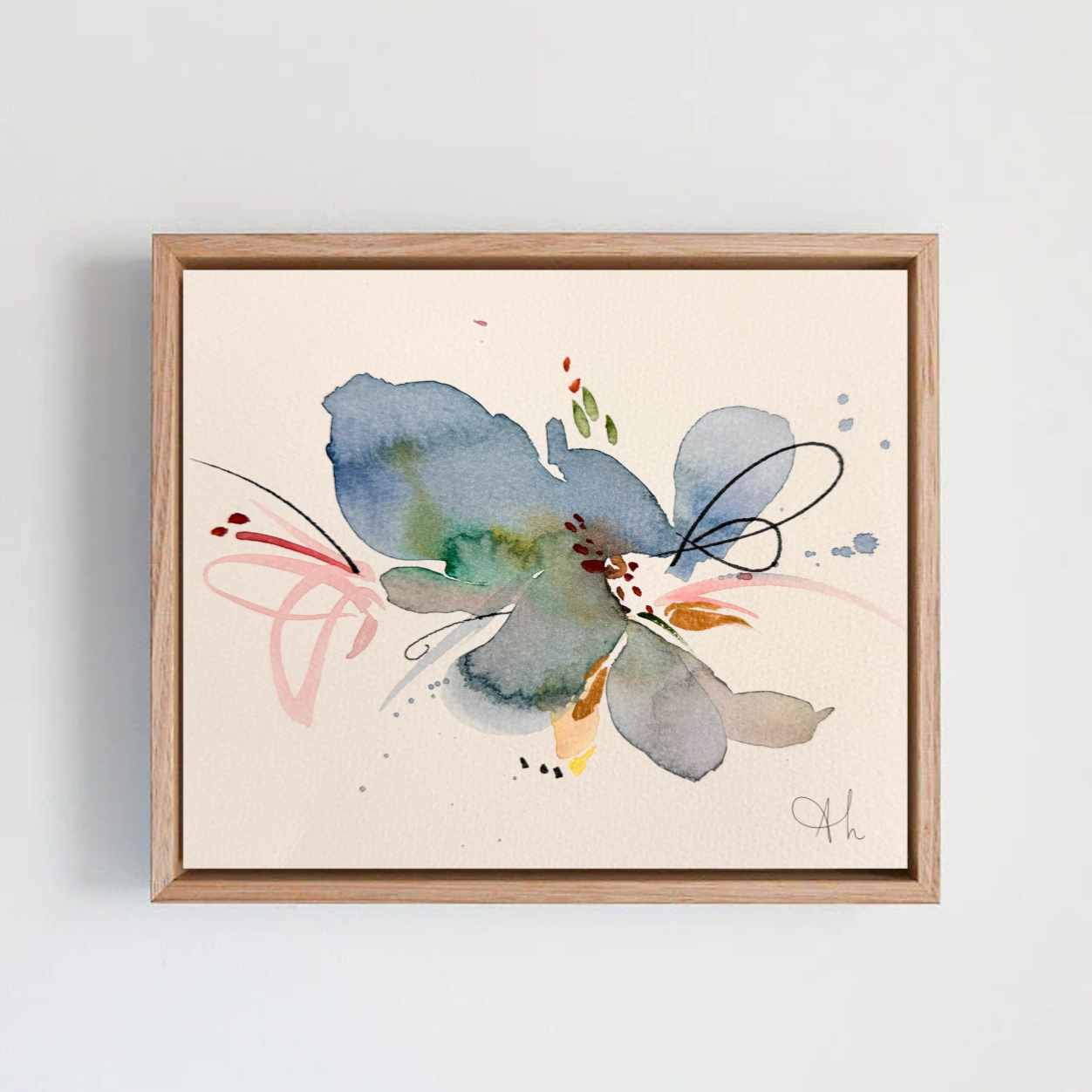 Morning Walk (Part of the "Desert Blooms" mini series) | 5x8 | watercolor on paper, mounted on cradled wood panel