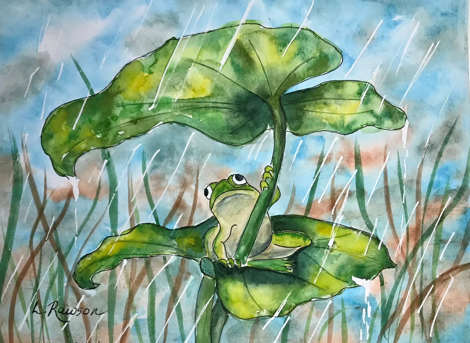 Simply Watercolors Raindrops Keep Falling Edwardsville Arts Center