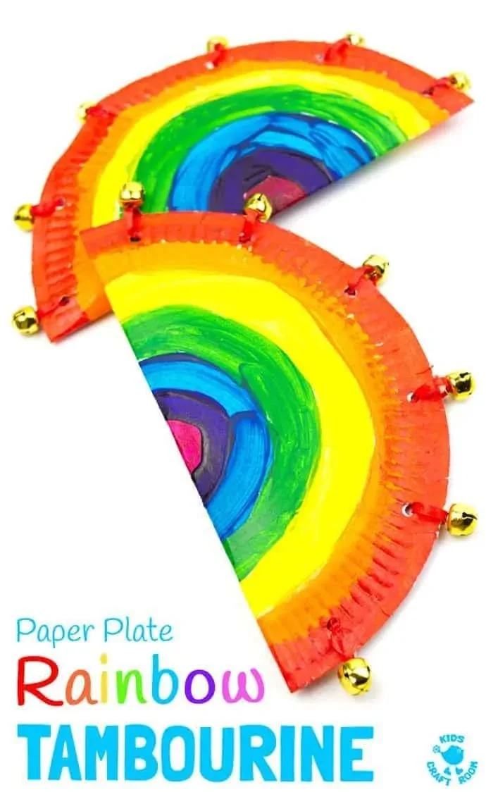 Free Saturday Class - Rainbow Paper Plate Tambourine
