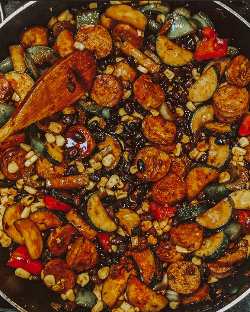 Honey Garlic Sausage &amp; Vegie Stir Fry