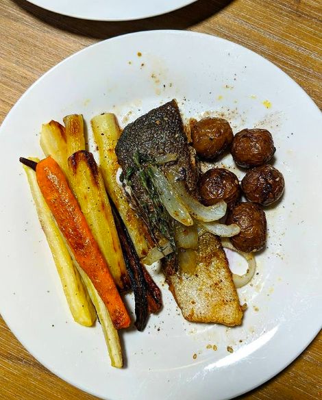Steelhead Trout With Roasted Potatoes &amp; Carrots
