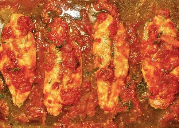 Spicy Baked Basa With Tomatoes