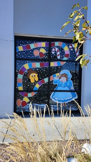 Candyland Theme Holiday Windows