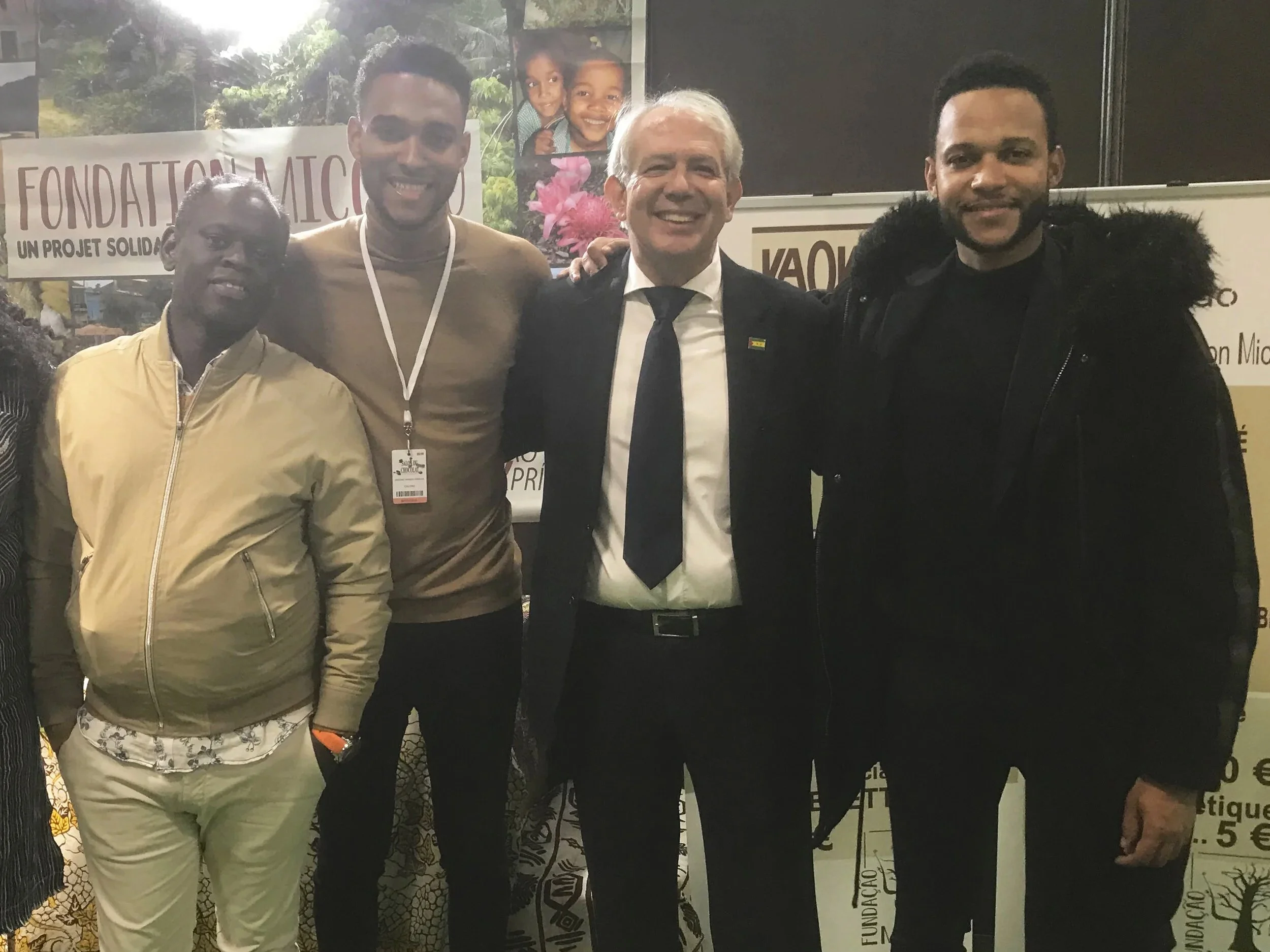 António Mendes Ferreira (du groupe Calema), Jean-Pierre Bensaïd et Fradique Mendes Ferreira (du groupe Calema) administrateurs de la Fondation Micondo
