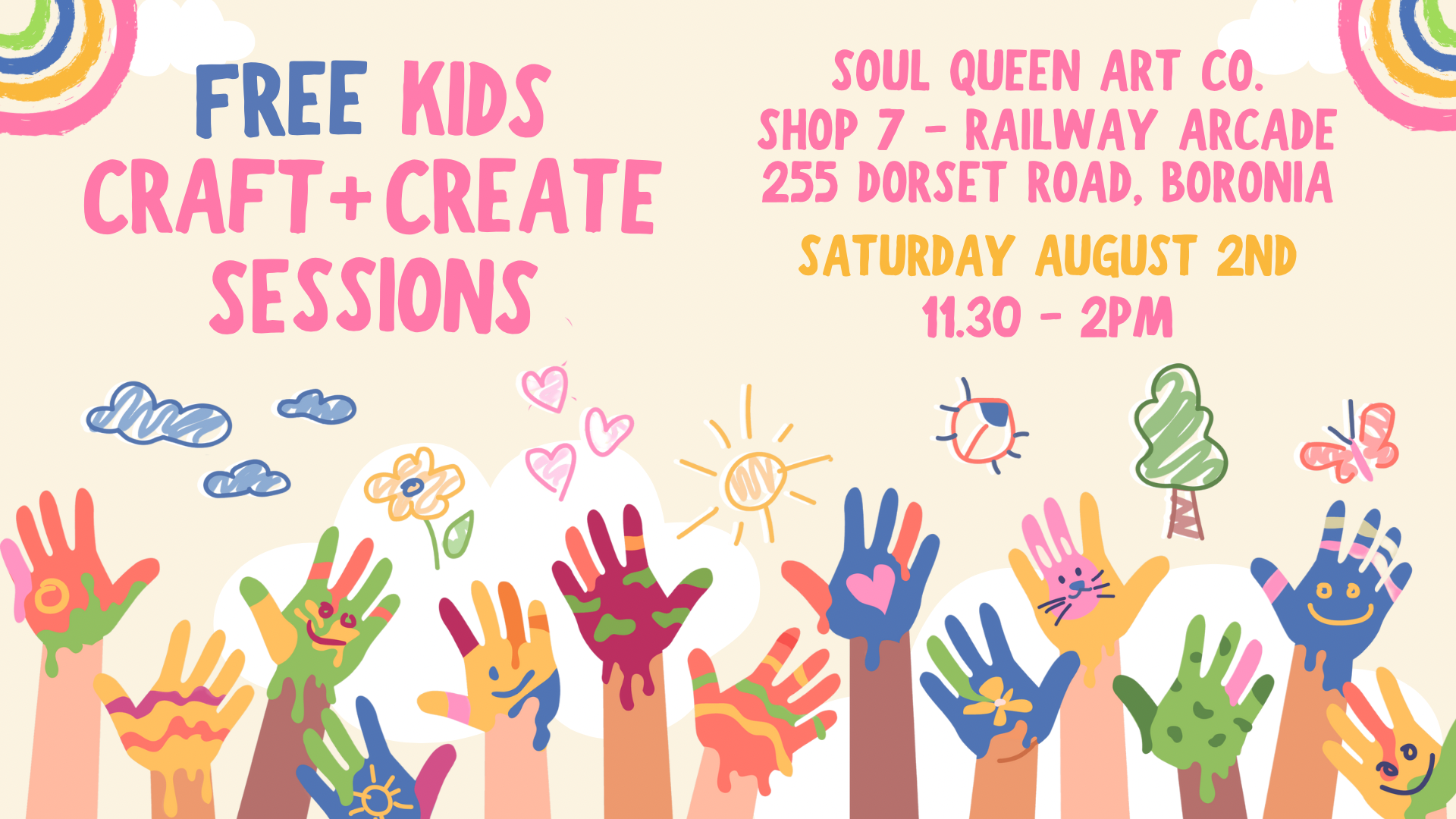 Free Kids Craft + Create Session - Magical Rainbow Makers Edition ππ