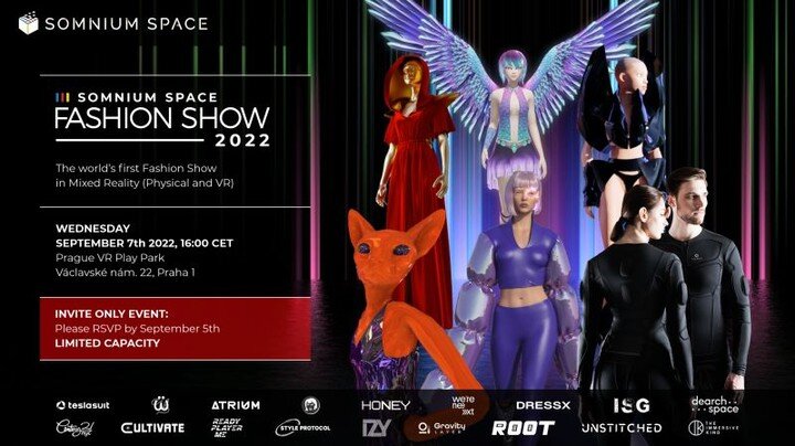 &quot;Metaverse platform Somnium Space is organizing the first virtual reality avatar fashion week in history - held in Prague and in the virtual world this September.
 
Somnium Space Fashion Week (September 7-11) is an event enabling designers and b