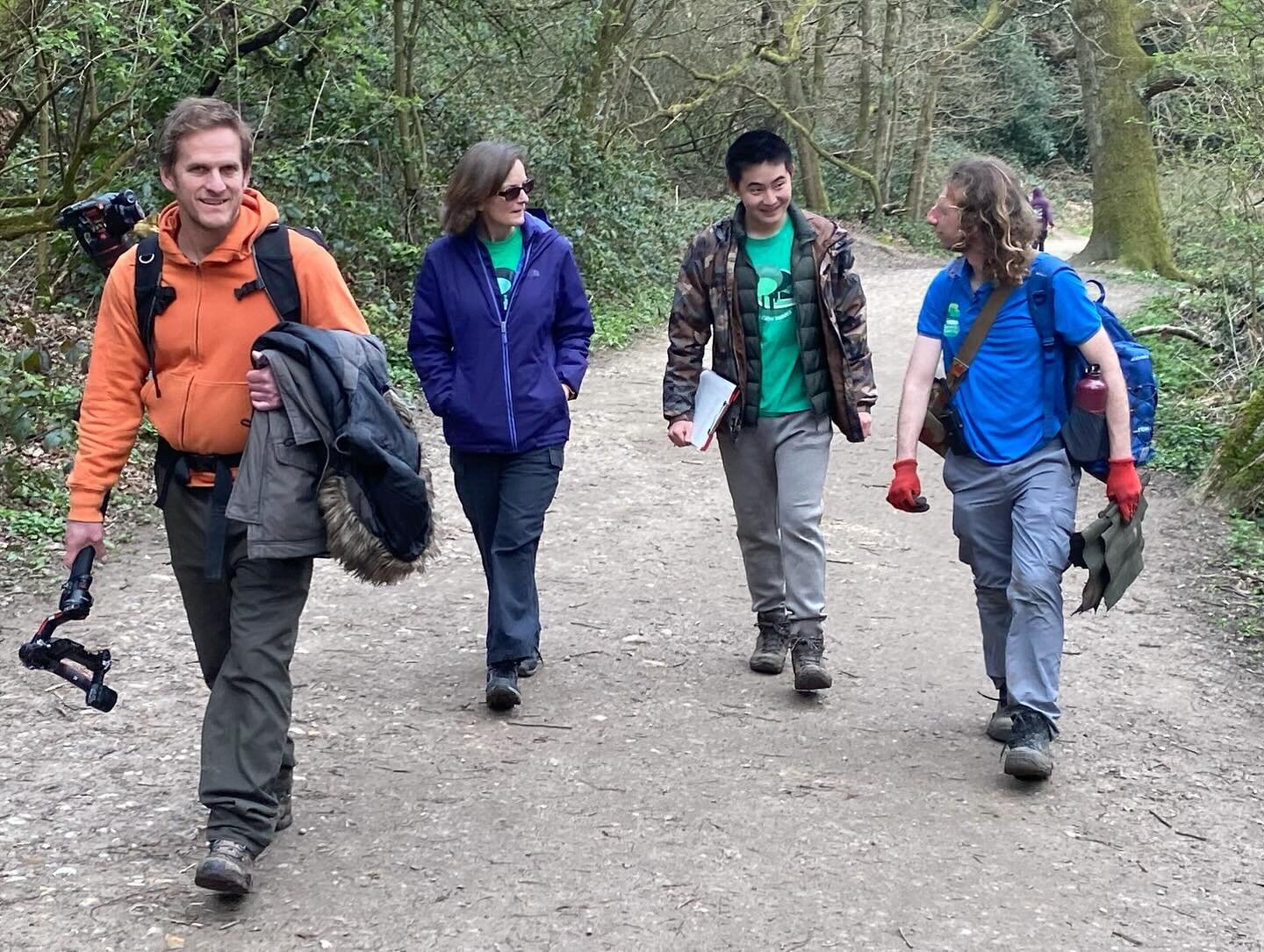 Busy day today setting out our reptile monitoring transects for the season on Hampstead Heath. We were particularly excited to find some grass snake eggshells on one of our snake compost heaps (➡️ swipe for underwhelming photo!), showing they&rsquo;v