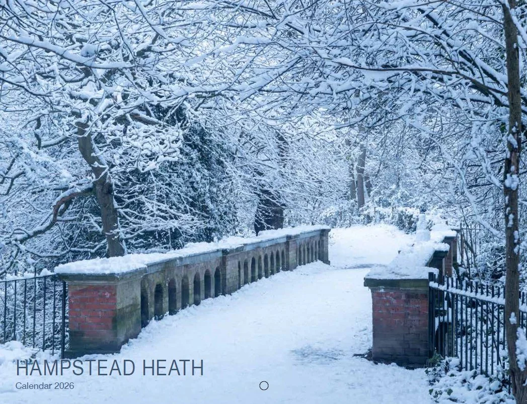 The official 2026 Hampstead Heath Calendar is out now!! 
Buy it in our online shop (https://www.heath-hands.org.uk/shop - or link in bio) or save on postage and find us on Saturdays 10am to 2pm at the Heath Info Hut.
&pound;10 for one, multibuy disco