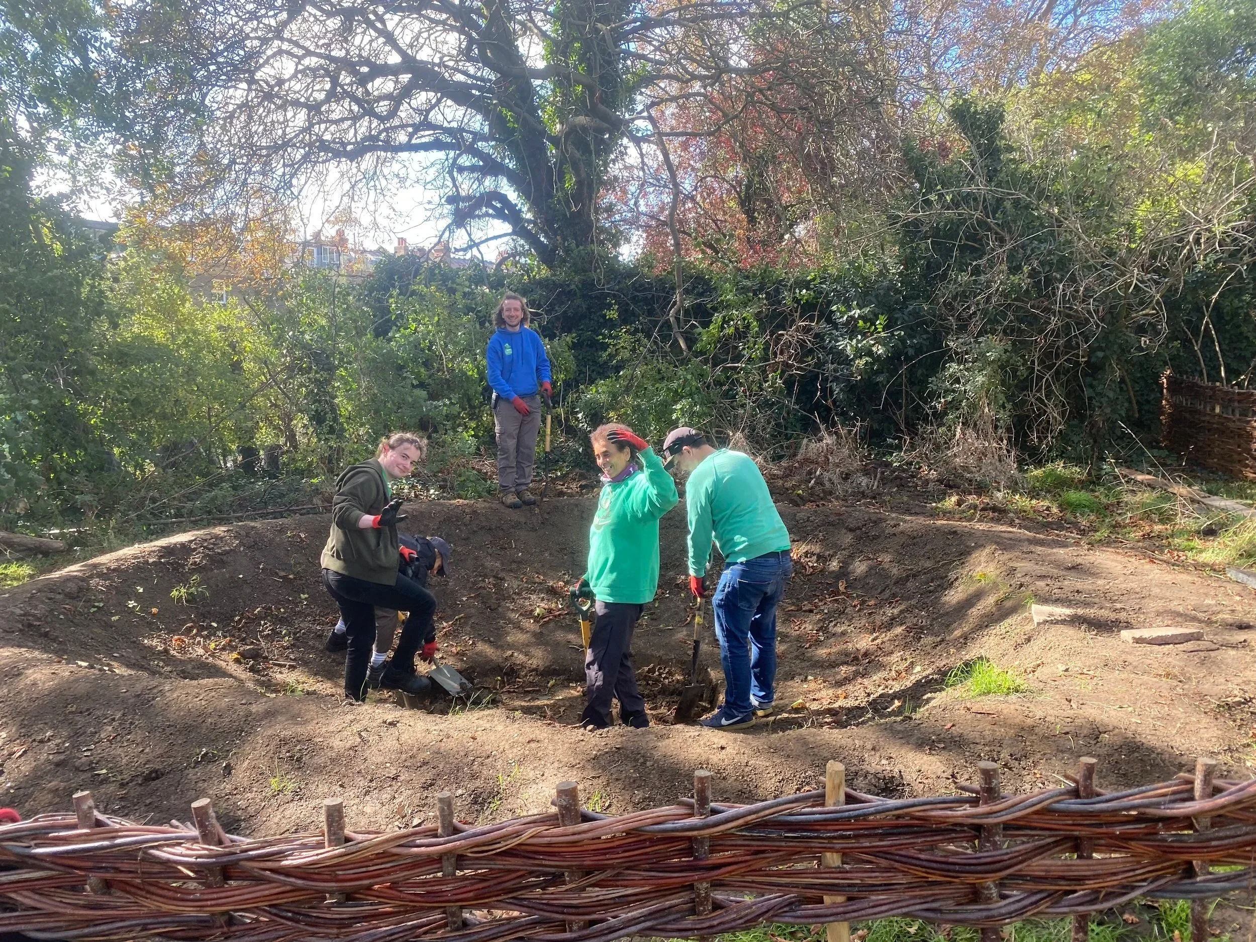 Digging a pond