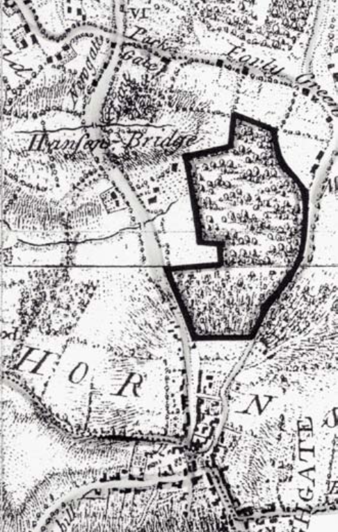 ancient map of highgate wood