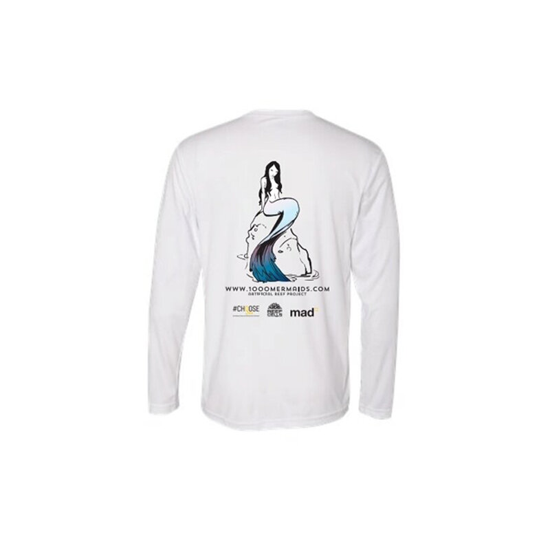 1000 Mermaids Long Sleeve T-Shirt (White) — Ocean Rescue Alliance