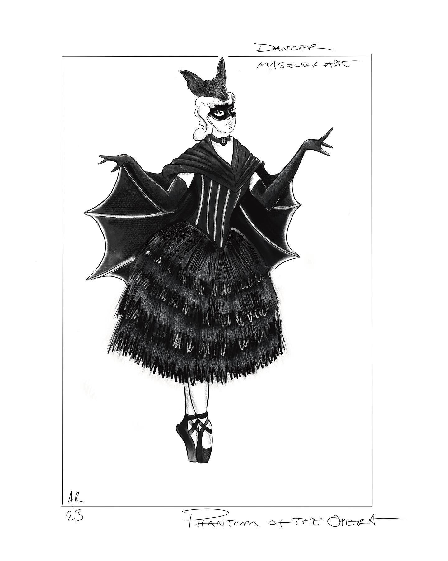 Updated Bat costume design. #masquerade #phantomoftheopera #phantomriyadh #costumedesign