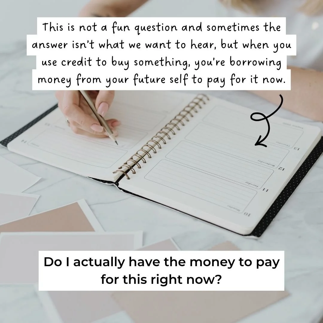 Budget planner to show checking if you have money before you buy something for "Is It Worth It? 7 Questions to Ask Before You Buy" by Mindfully Money Financial Coaching