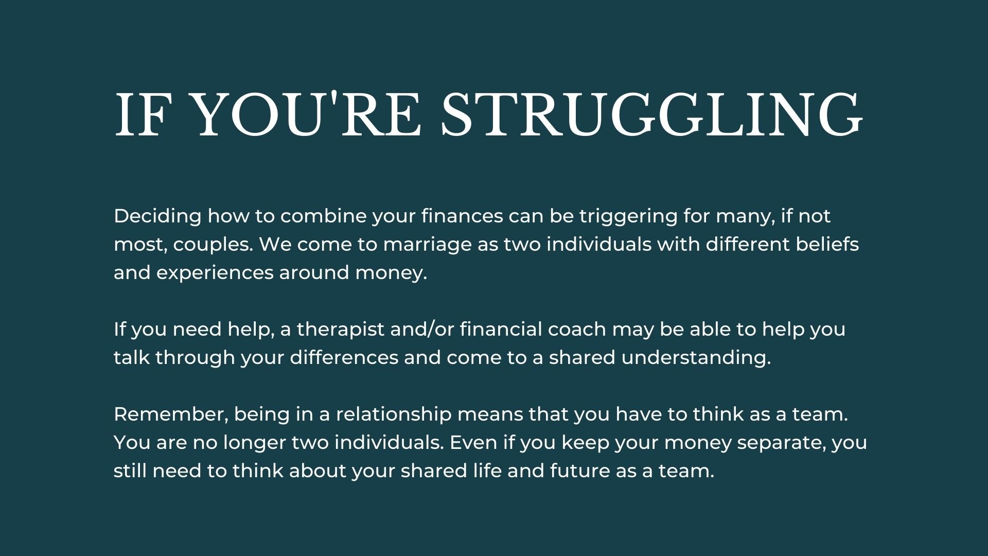 If You're Struggling to Manage Money in Marriage or as a Couple