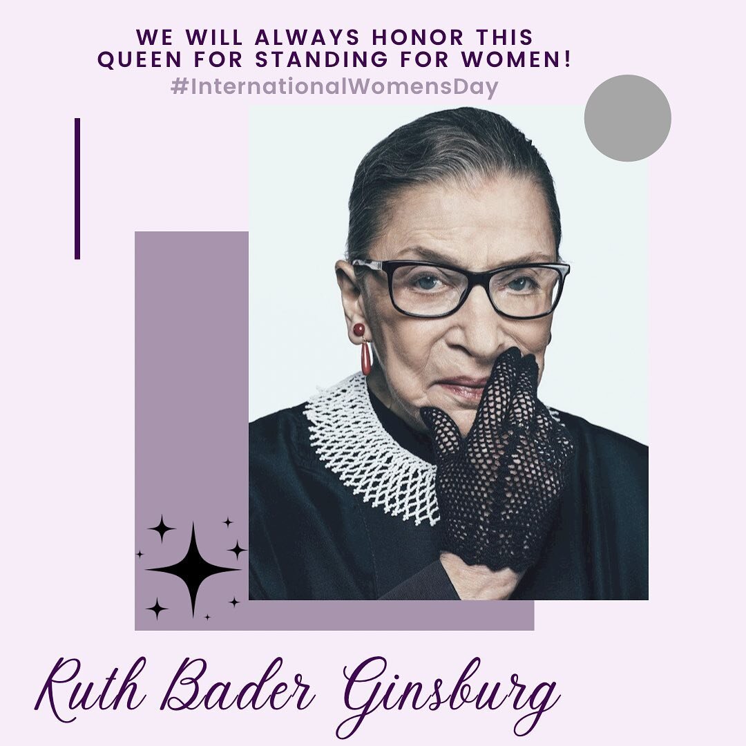 Happy #InternationalWomensDay friends! We will always honor the work, time, and compassion of the lovely Ruth Bader Ginsberg! Take a couple notes out her book, and stand for something! 💜

#ChooseToChallenge #StandForSomething #TheBlkboardCollective 