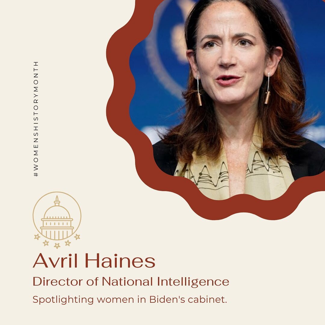 Spotlighting the woman of Biden&rsquo;s diverse cabinet! #WomensHistoryMonth

AVRIL HAINES - Director of National Intelligence!

#NationalSecurity #CIA #Biden #TheBlkboardCollective #WomenEmpowerment #US