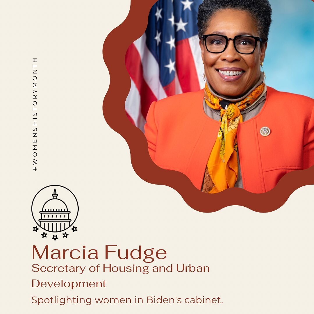 Spotlighting the woman of Biden&rsquo;s diverse cabinet! #WomensHistoryMonth

MARCIA FUDGE - Secretary of Housing and Urban Development!

#UrbanDevelopment #Housing #HUD #Biden #TheBlkboardCollective #WomenEmpowerment #US