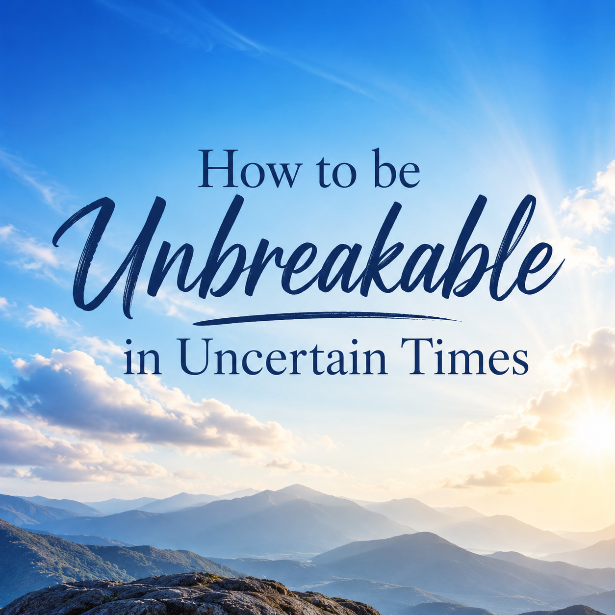 BLUE: How to be Unbreakable in Uncertain Times