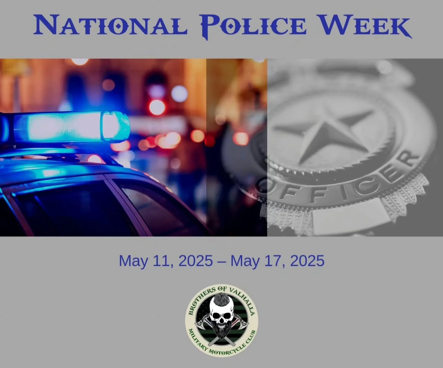 May 11th - May 17th: National Police Week 2025. We honor the brave men and women who serve and protect our community every day through law enforcement. Thank you for your courage, dedication, and sacrifice. 👮&zwj;♀️💙👮&zwj;♂️
#policeweek2025
#natio