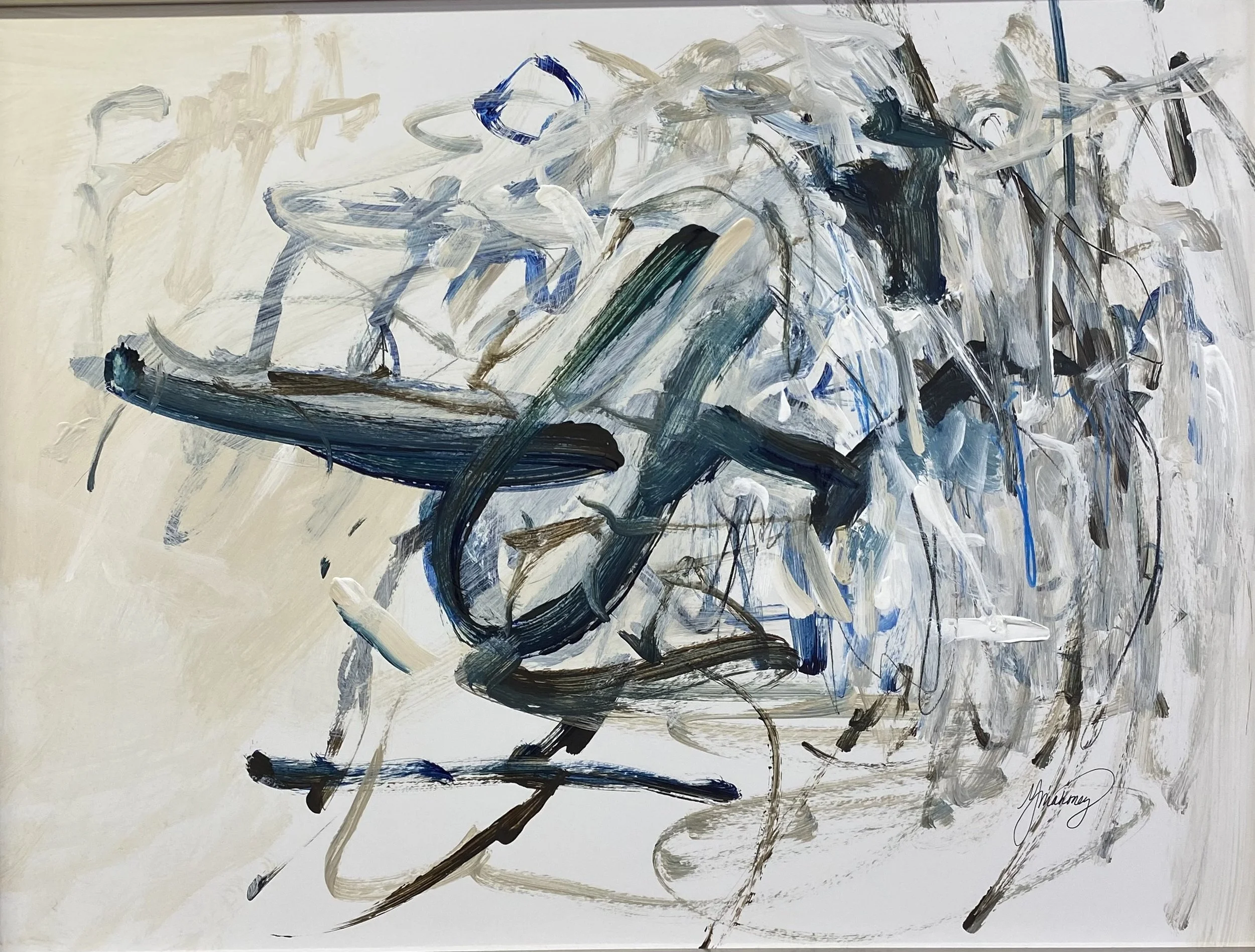 'CRISIS AVERTED", 21.5 x 29", on board