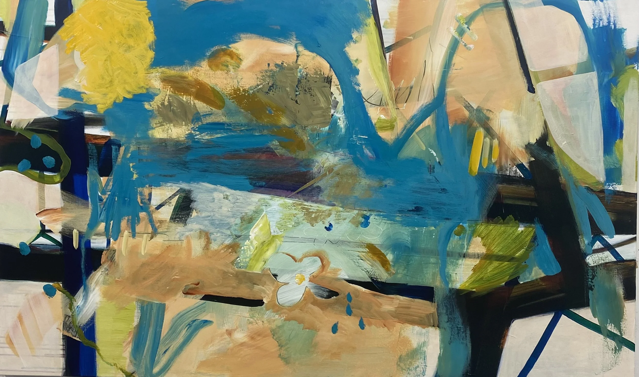 "Beach Day on the Boardwalk" 36"x60" on Canvas