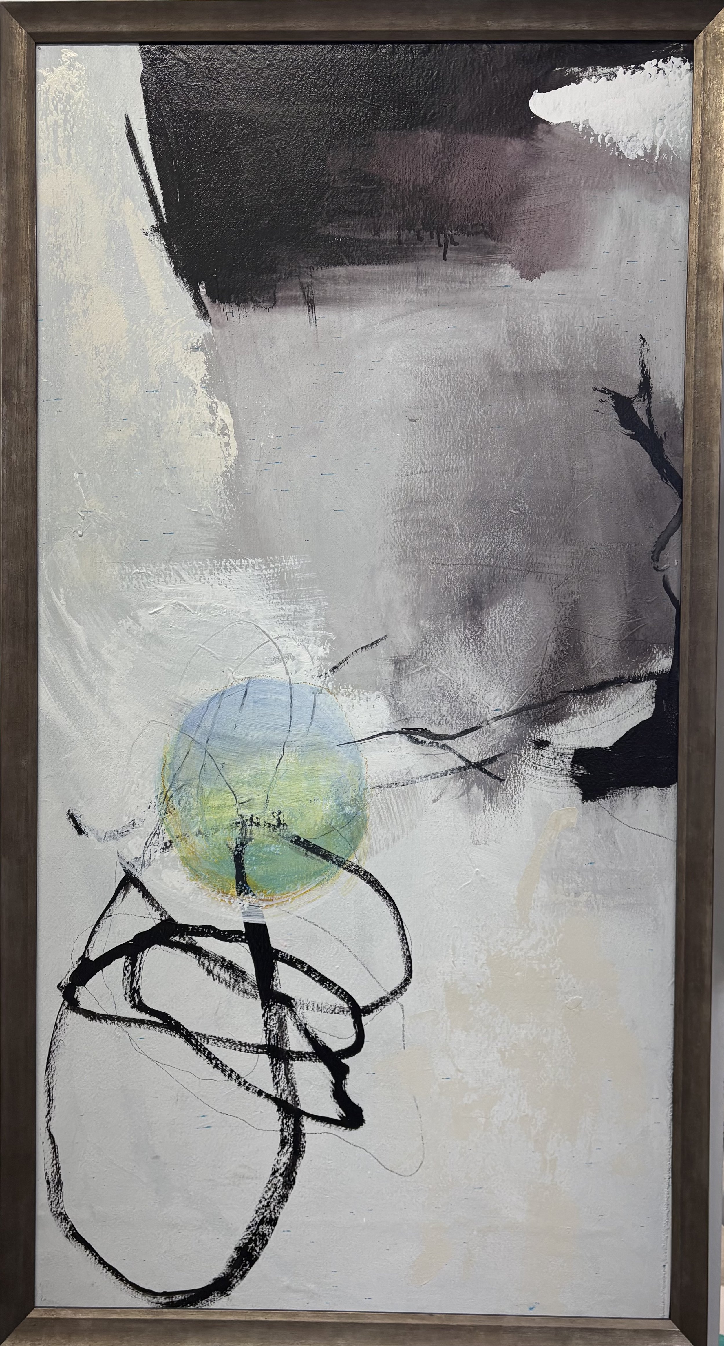 Sitting Off The Coastal Waters", 32.5"x60.5", Framed.