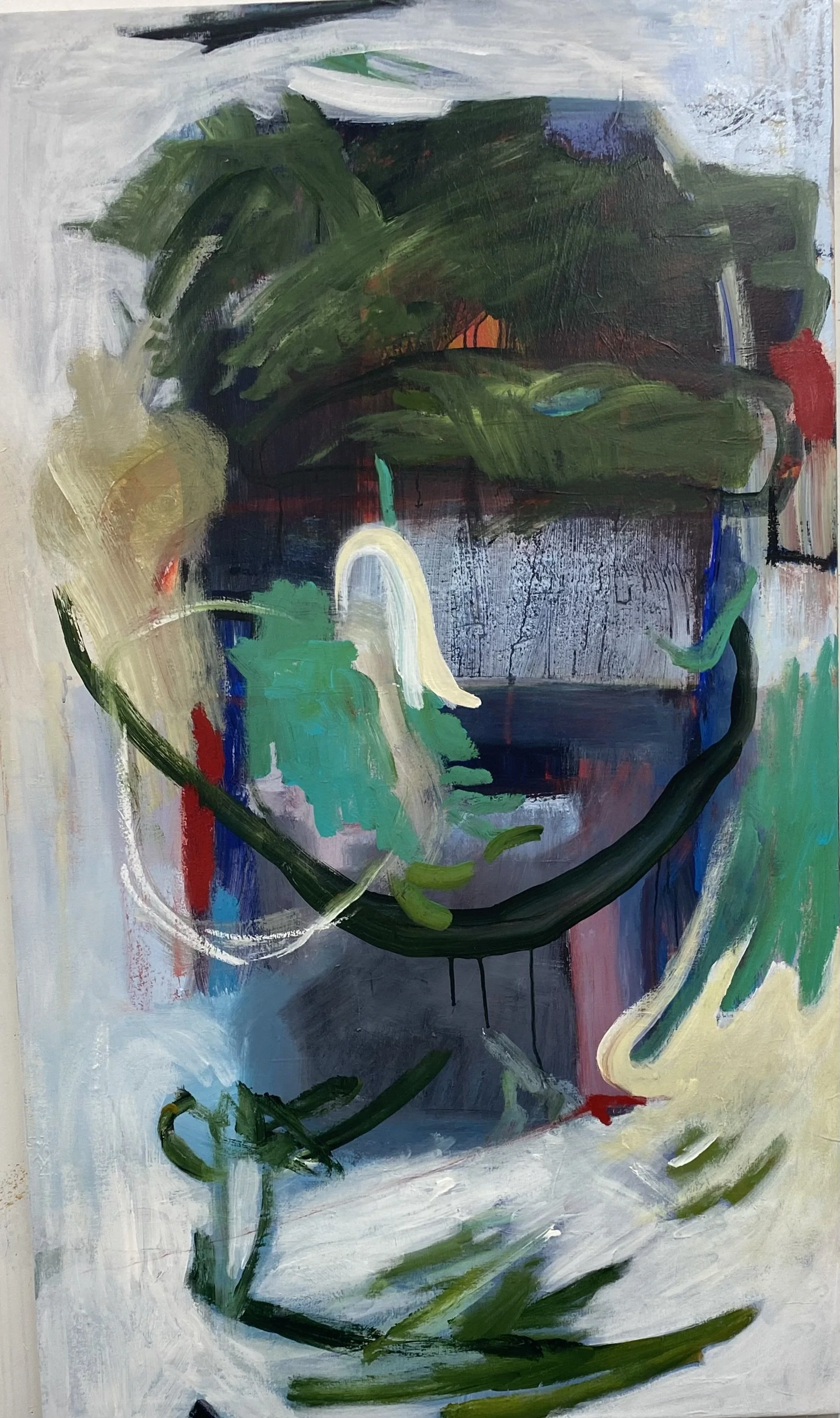 ATTENTION PLEASE, 36'X60', ON CANVAS