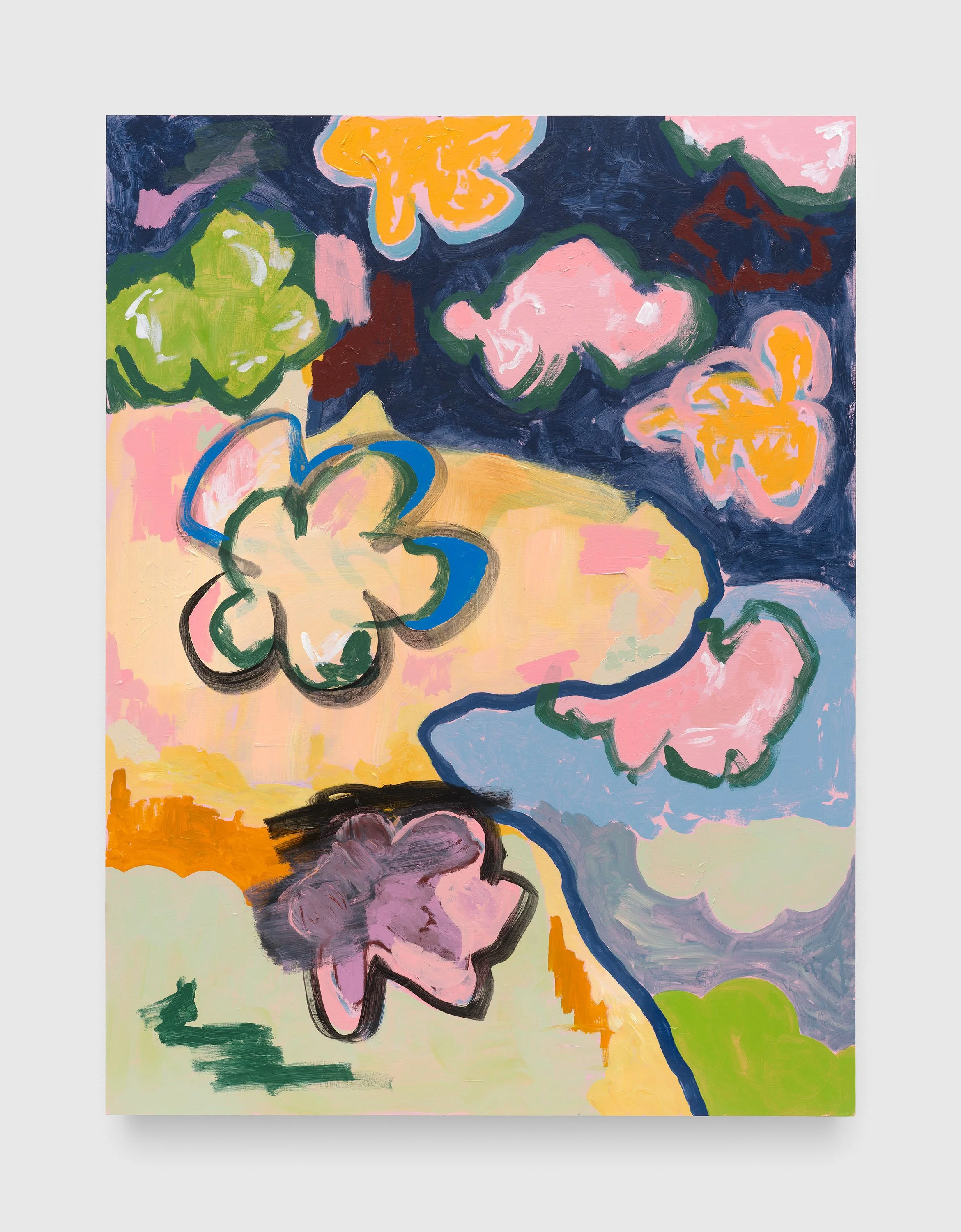 a lilting, 2025.
Acrylic on panel.
20 x 16 inches  (50.8 x 40.6 cm).