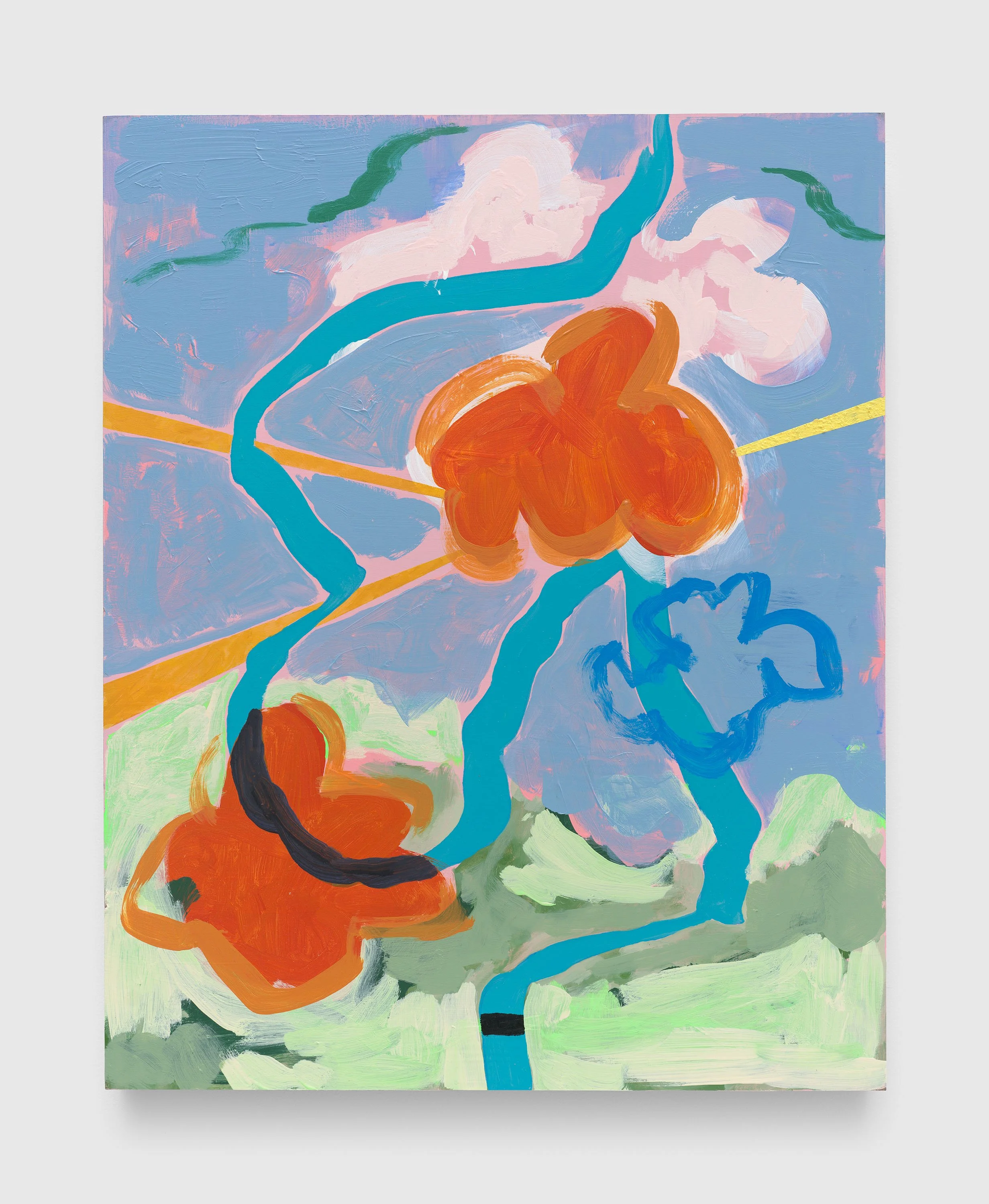 Receivers, 2025. 
Acrylic on panel. 
20 x 16 inches (50.8 x 40.6 cm).