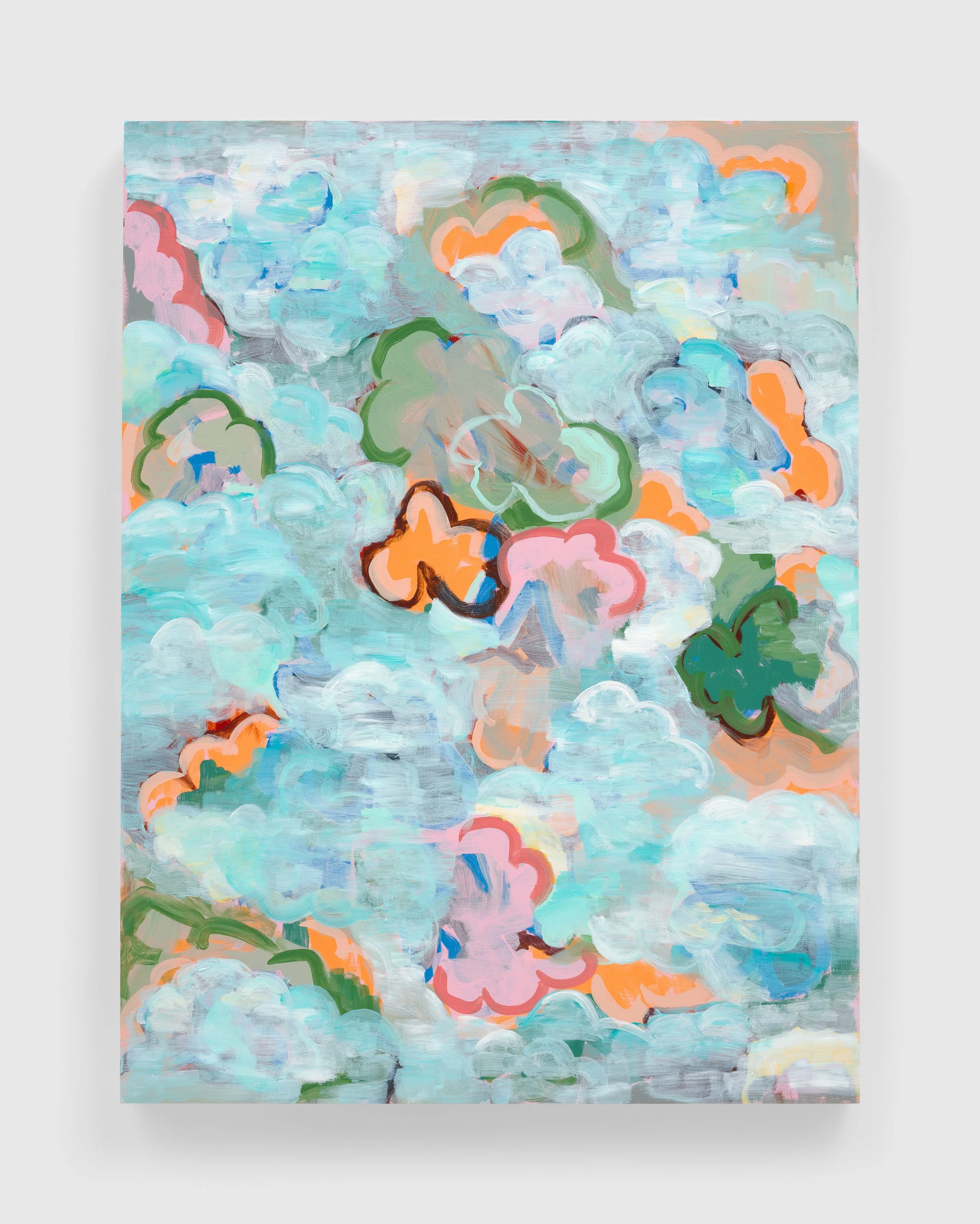 Concluding Rites, 2025.
Acrylic on panel.
40 x 30 inches (101.6 x 76.2 cm).