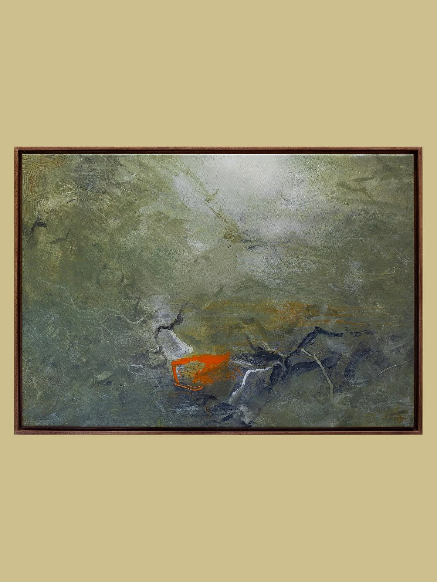 Lichen, 2023, Acrylic on Canvas. 70 x 100 cm.

I&rsquo;ve always been drawn to the beauty of the humble lichen. They are several organisms; the fungus, the alga and the yeast. Worldwide there are about 17,000 different species of lichen. Here, I was 